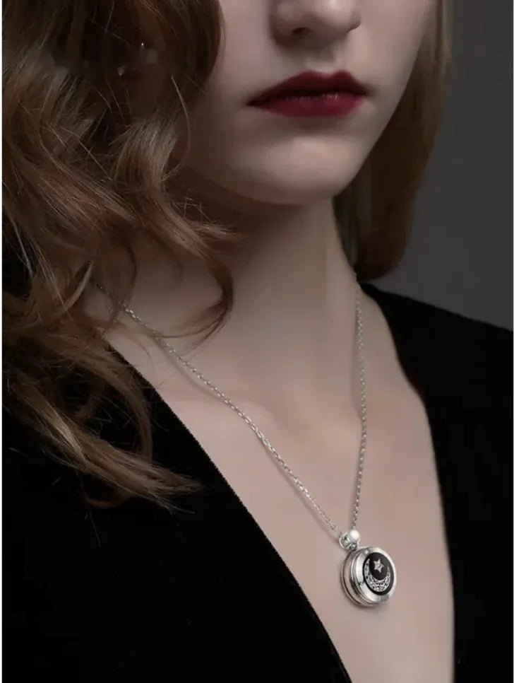Sun & Moon Agate Pendant Couple Necklace - My Store