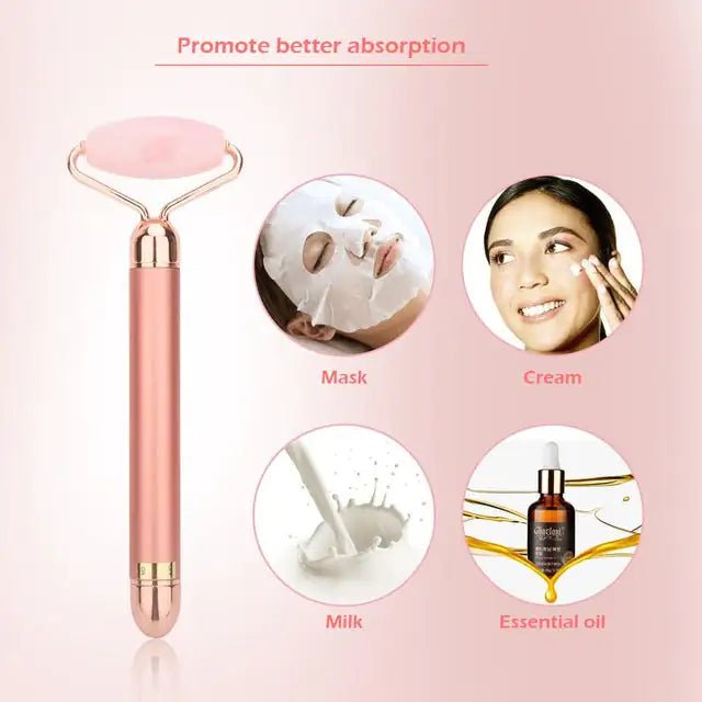 Vibra Beauty Vibrating Gemstone Roller And Magical Skin Care Massager - My Store