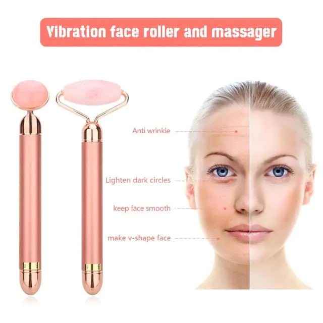 Vibra Beauty Vibrating Gemstone Roller And Magical Skin Care Massager - My Store