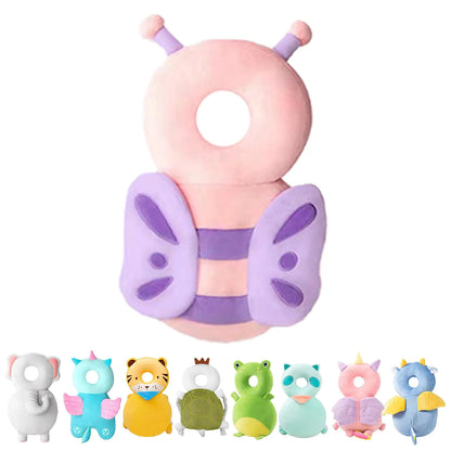 Baby Head Protector Backpack – Keep Your Little One Safe While Walking & Crawling (Pink Butterfly Plush)